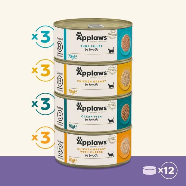 Applaws Adult Cat Cans Tuna/Fish in Broth 70g - Image 4