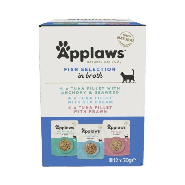 Applaws Adult Mixed Pack Cat Pouches in Broth 70g - Image 4