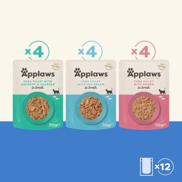 Applaws Adult Mixed Pack Cat Pouches in Broth 70g - Image 5