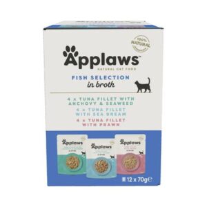 Applaws Adult Mixed Pack Cat Pouches in Broth 70g
